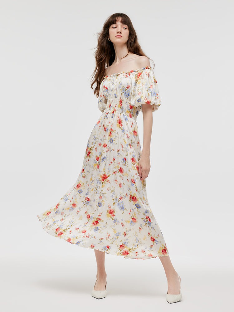 Valmere™ | Rose Print Maxi Dress