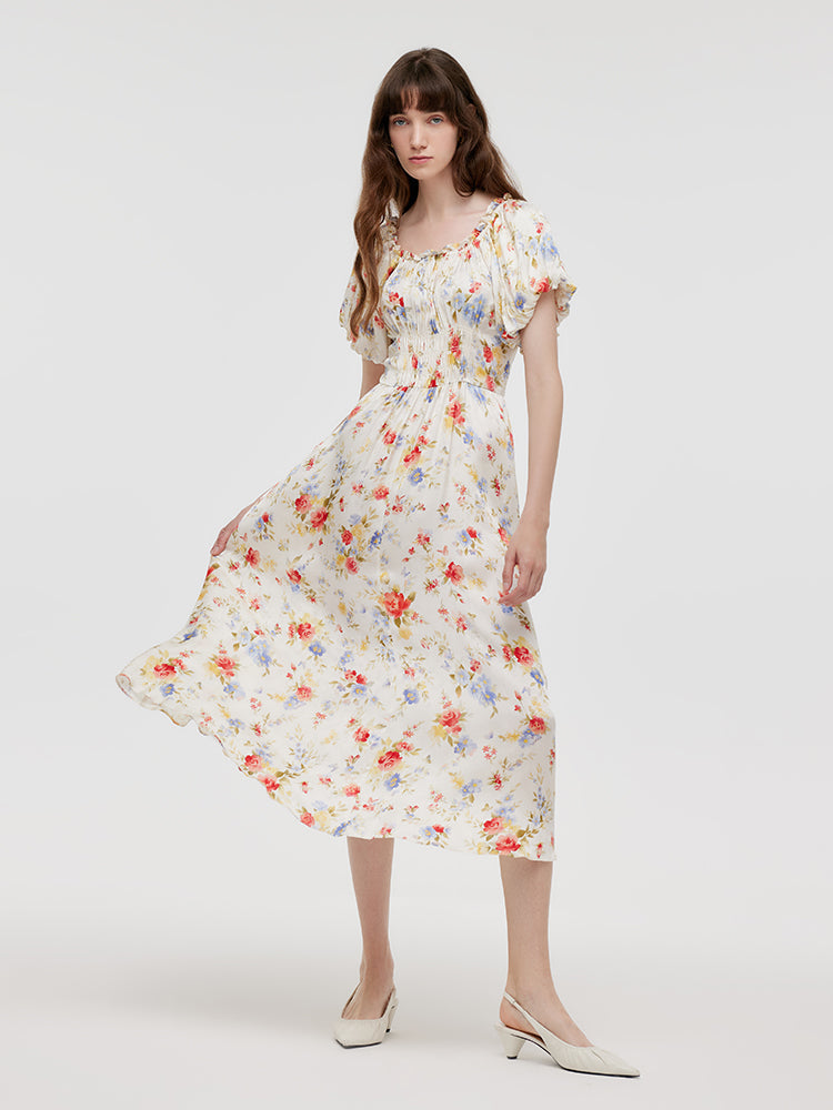 Valmere™ | Rose Print Maxi Dress
