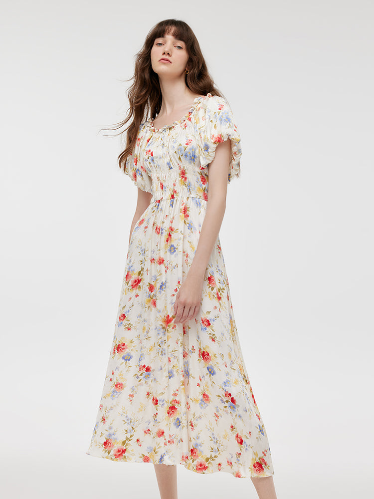 Valmere™ | Rose Print Maxi Dress