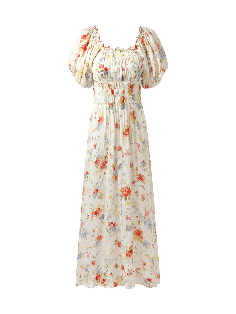Valmere™ | Rose Print Maxi Dress